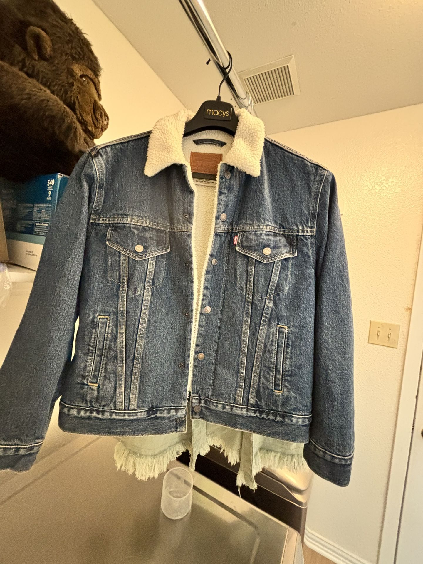 Levi Sherpa Jacket Denim - Women’s Medium