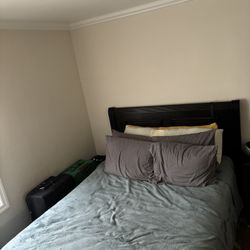 Bed Frame. box spring, mattress 