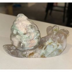 Green And Pink Agate Snail 297G!