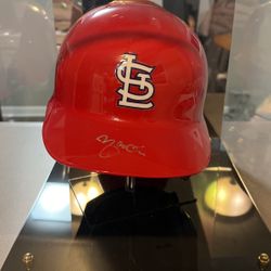 Signed Yadier Molina Batting Helmet 