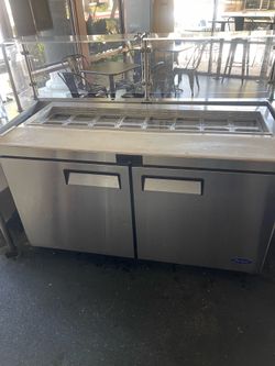 2 doors salad refrigerator