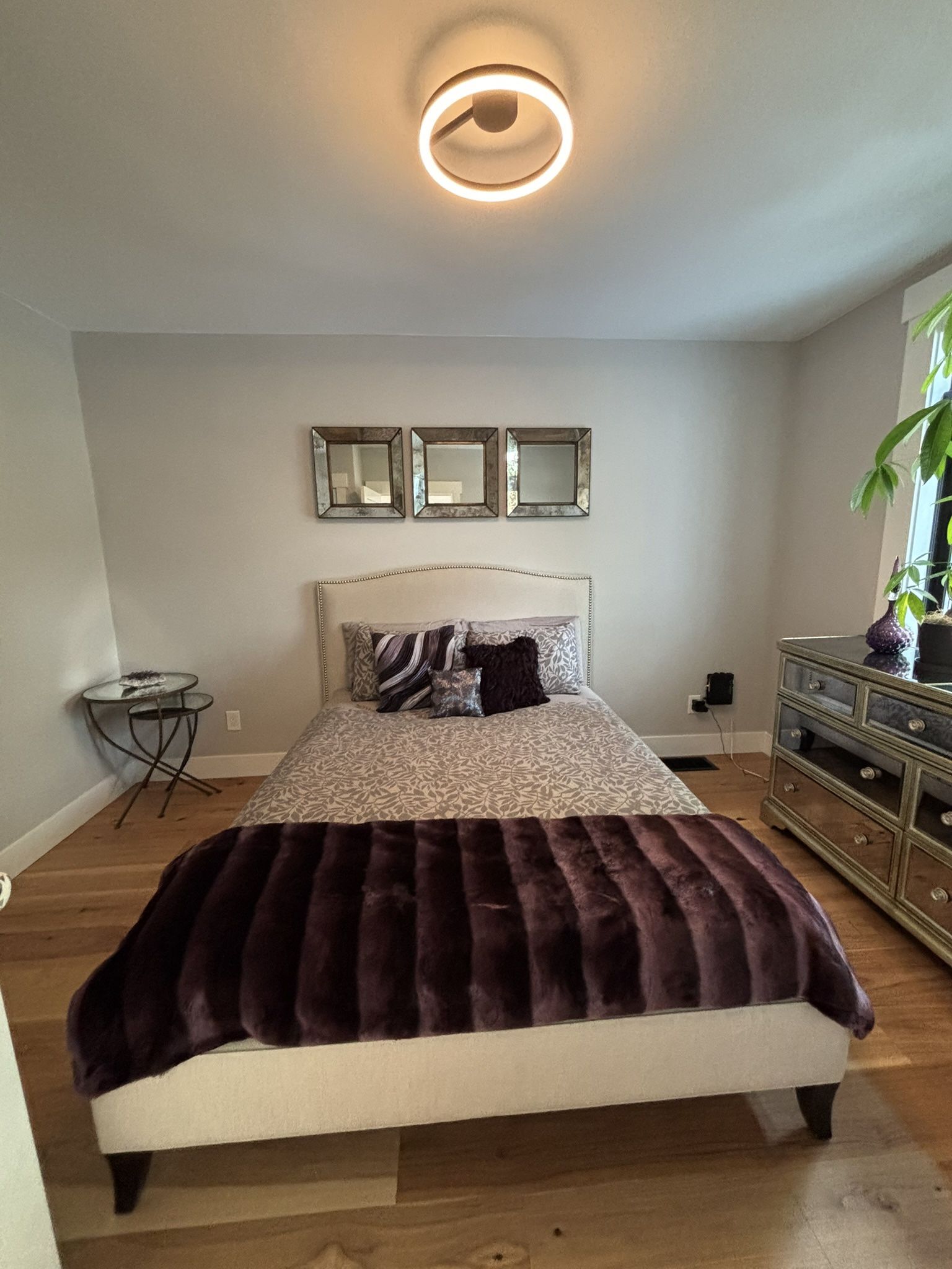 Crate & Barrel Bed w/ Optional Bedding mirror & Dresser set as Add-ons!