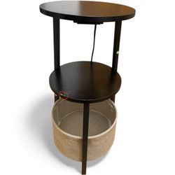 3 Tier Circular Night Stand End Table