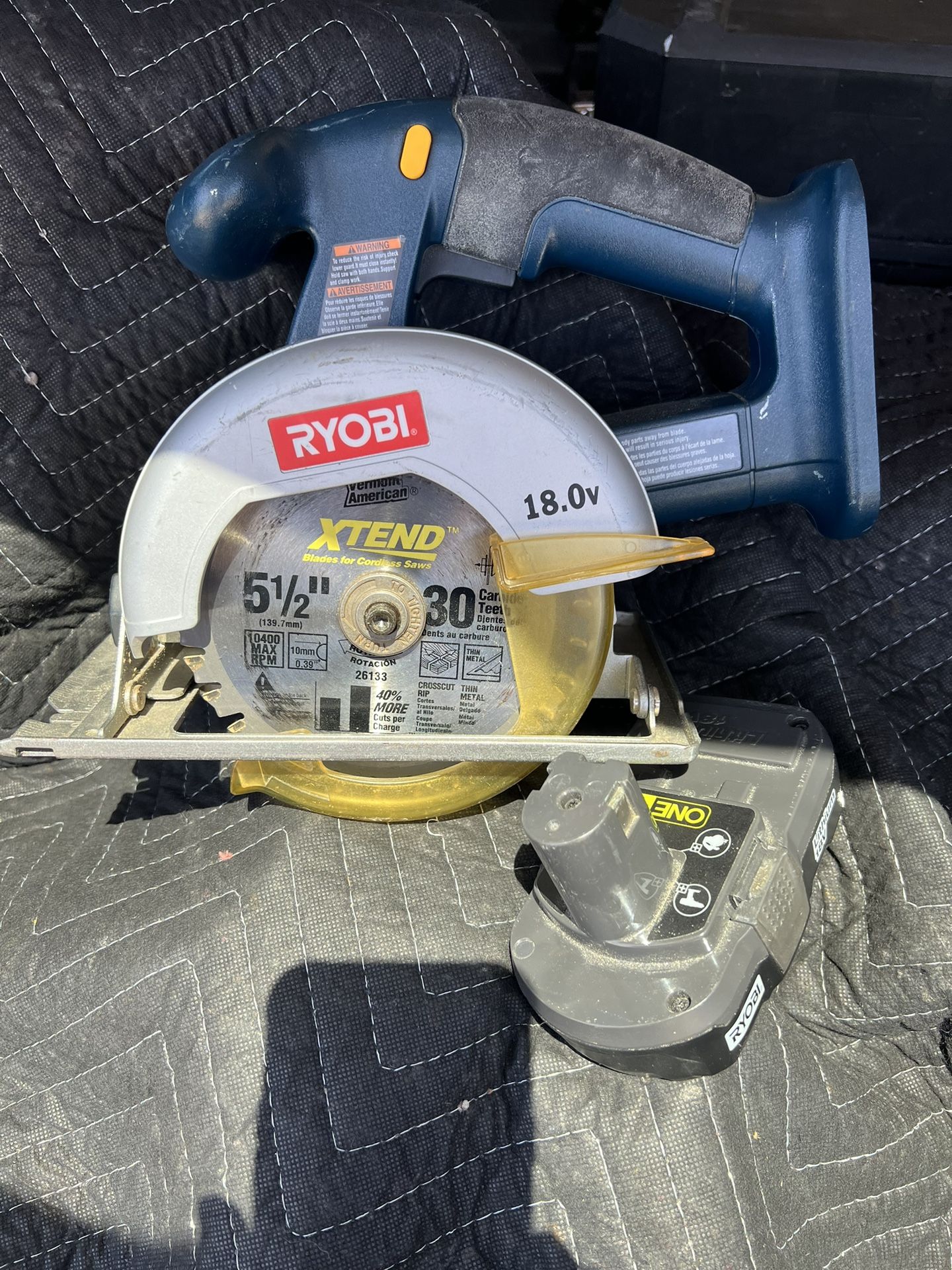 RYOBI 5 1/2 “ SAW CORDLESS 18V