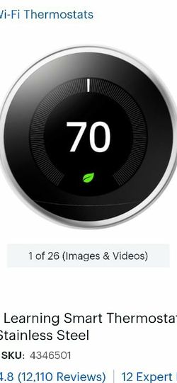 GOOGLE- NEST LEARNING SMART THERMOSTAT