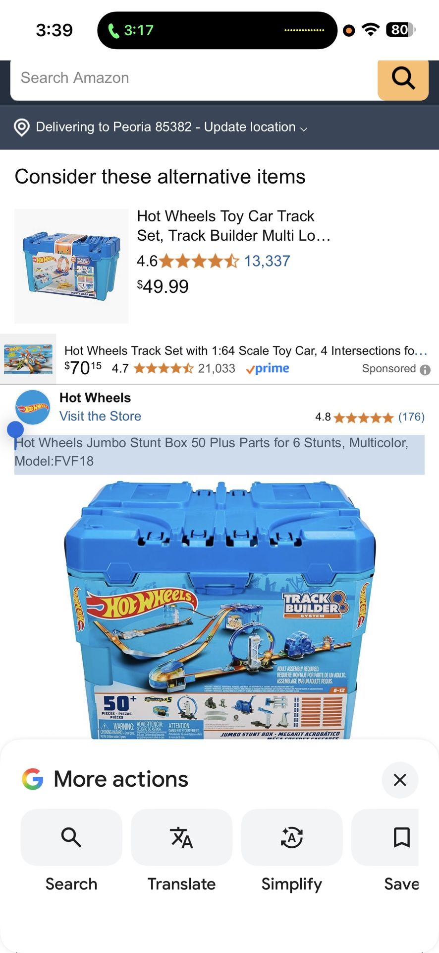 Hot Wheels Jumbo Stunt Box 50 Plus Parts for 6 Stunts, Multicolor, Model:FVF18