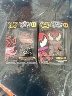 Venom and Carnage Funko Pins