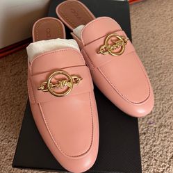 COACH Scotty Leather Slide Mule Petal Pink 5.5BRetail $195