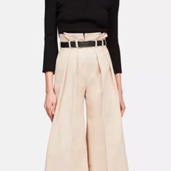 new Martin Grant Womens Paperbag Waist Bermuda Shorts Size 36 EU/6 US, Beige