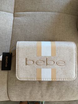 Bebe clutch with strap