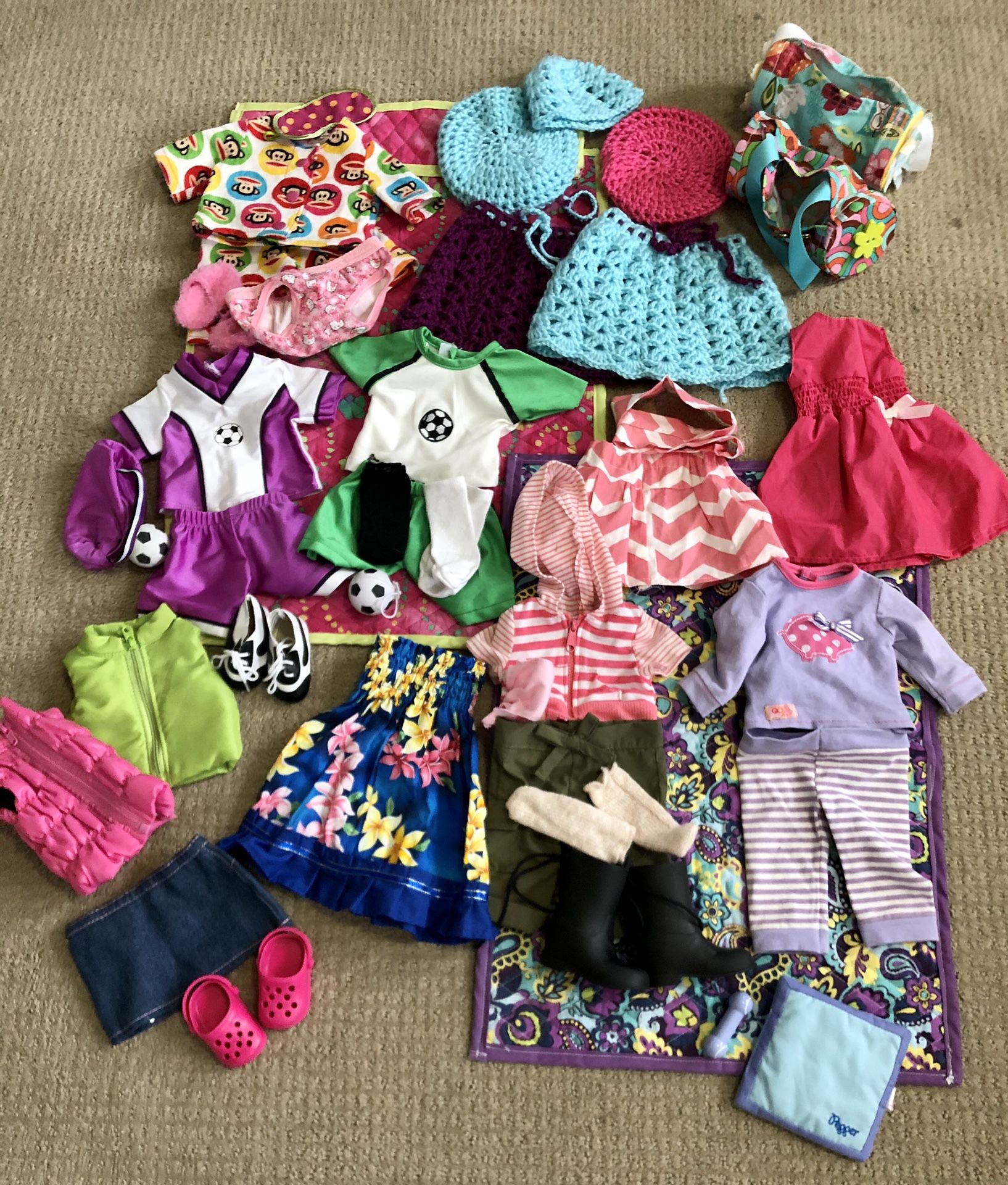 18 Inch Doll Clothes, Blankets & Accessories