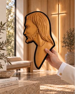 Jesus Solid Wood Wall Sculpture Vintage Original Fine Art VIC DALLAIRE Canada Maple INT: Andre Pelletier, Jean J. / Julien Bourgault School, Mary HILL