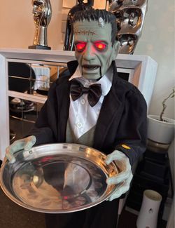 🎃 VINTAGE 3FT FRANKENSTEIN BUTLER ANIMATRONIC - WORKS PERFECT