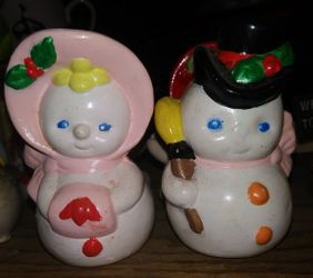 Mr and Mrs Snowman Set