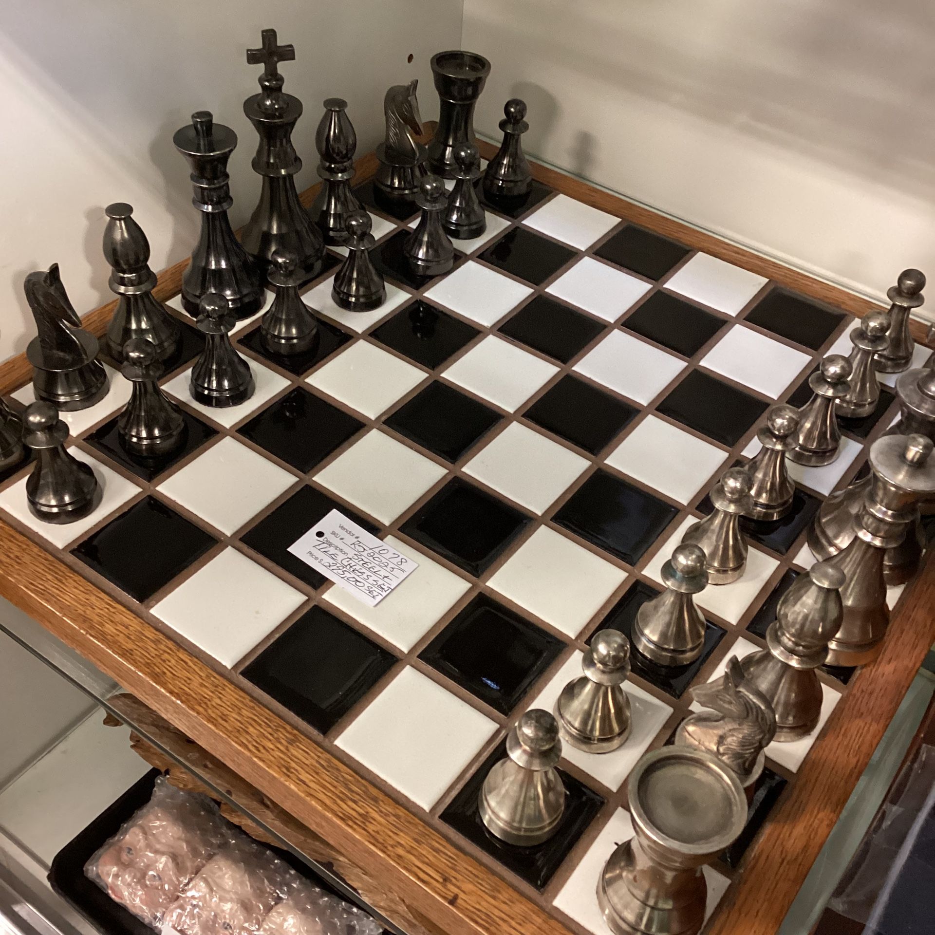 Steel + Tile Chess Set