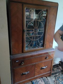 Two antique hutches