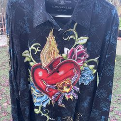 CHRISTIAN AUDIGIER DRESS SHIRT LARGE 