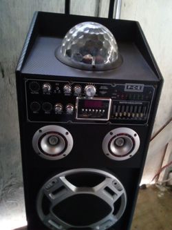 P-C-E  Portable Bluetooth karaoke speaker system with disco light