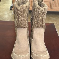 Suede Boots/Camel Color/#6.5