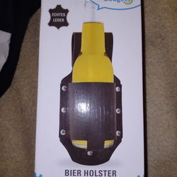 Bier Holster Klassik Holds Your Beer R Soda Genunie Leather With Water Repellent Surface 