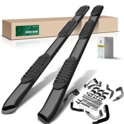 YHTAUTO 5 Inch Running Boards Side Steps Compatible with Ram 2(contact info removed) 2011-2024, Mega Cab, 6.5 Standard Bed, Oval Bent Ends