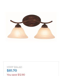 2 - bronze bath vanity lights - new - Nellis / Sahara
