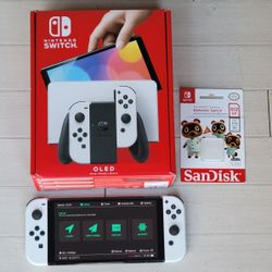 Brand New Nintendo Switch OLED Bundle *Modded* Triple-boot Systems | Android Tablet Mode w/Live TV + Movie| 512GB MicroSD 