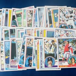1983 Topps Baseball Card Lot - HOF, All Stars, Rookies, Checklists 