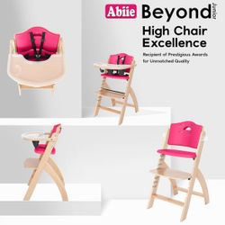 Abiie Beyond Junior Wooden High Chair with Tray