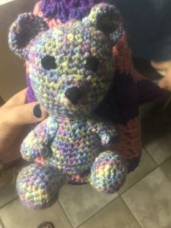 Crochet stuffed teddy bear!