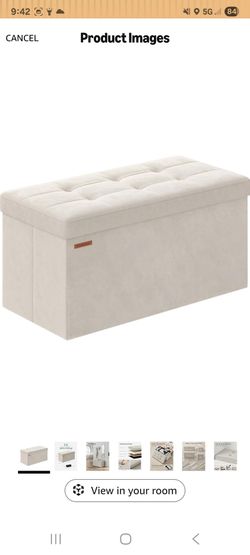 SONGMICS Storage Ottoman Bench