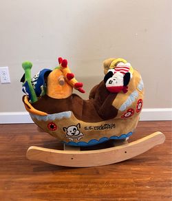 Rockabye ahoy doggie pirate ship rocker for kids plays sound