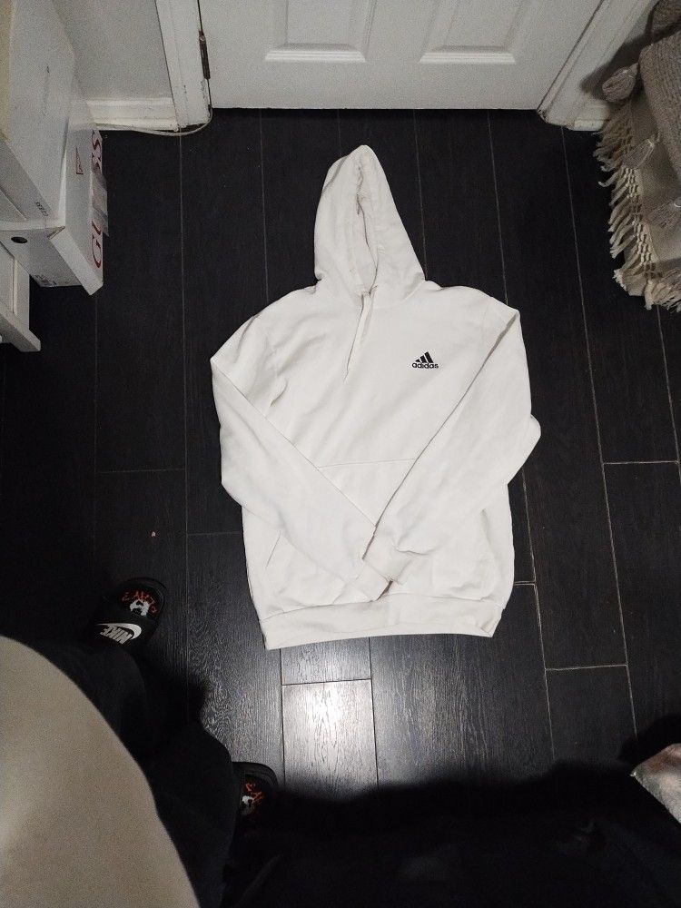 White Adidas Hoodie 