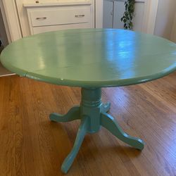 Sage Green Drop-Leaf Dining Table