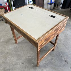 Wood Desk For Toddler (up To 2-6 Years Old)