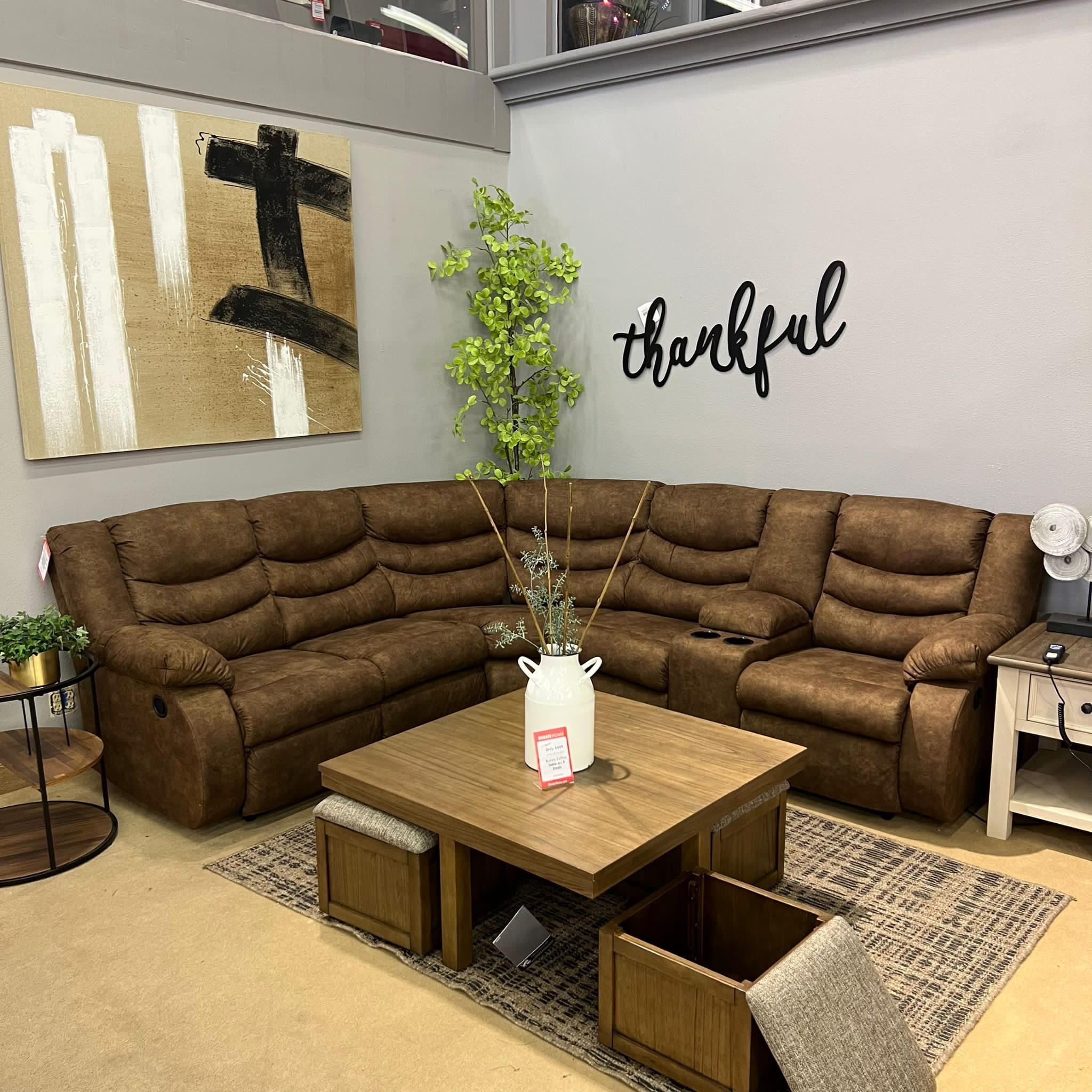 Partymate Brindle Manual Reclining Sectional Living Room Set