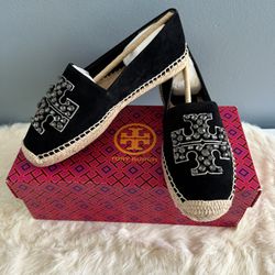 Tory Burch Black Diamond Embellished Espadrille