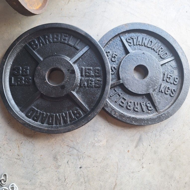 2-35 Lb Olympic Iron Plates