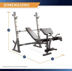 Marcy Olympic Weight Bench W/ Standard Steel Plate Set(175lb)