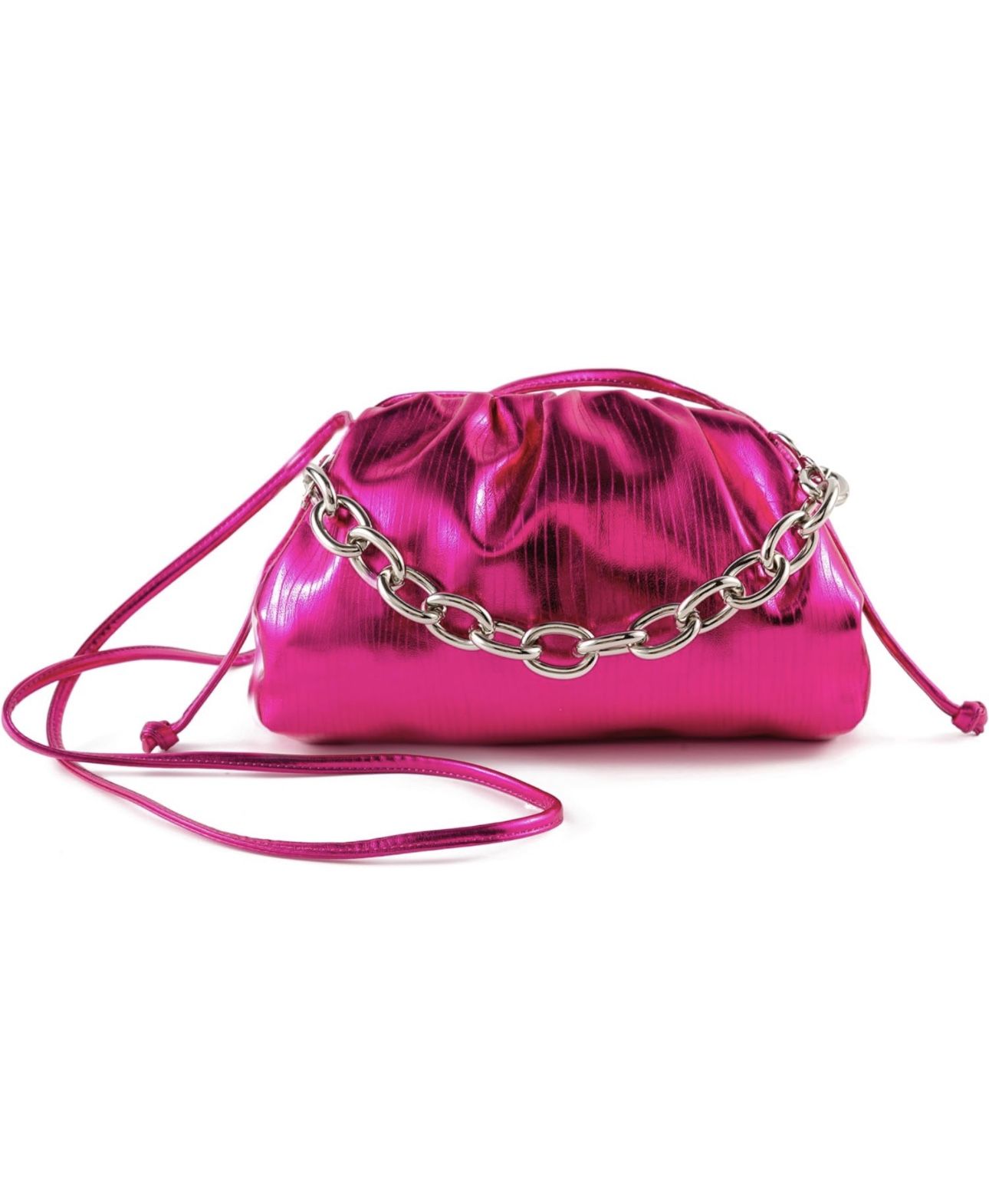 Women Dumpling Crossbody Bag Cloud Evening Bag Sparkly Clutch Purses (large size)