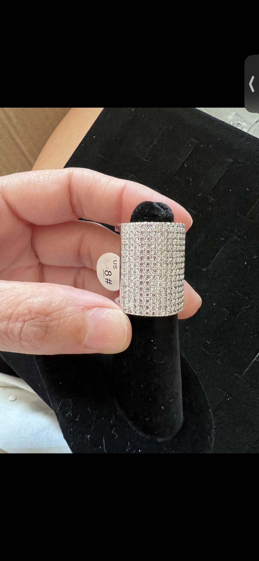 New Diamonds Bar Ring Size 8