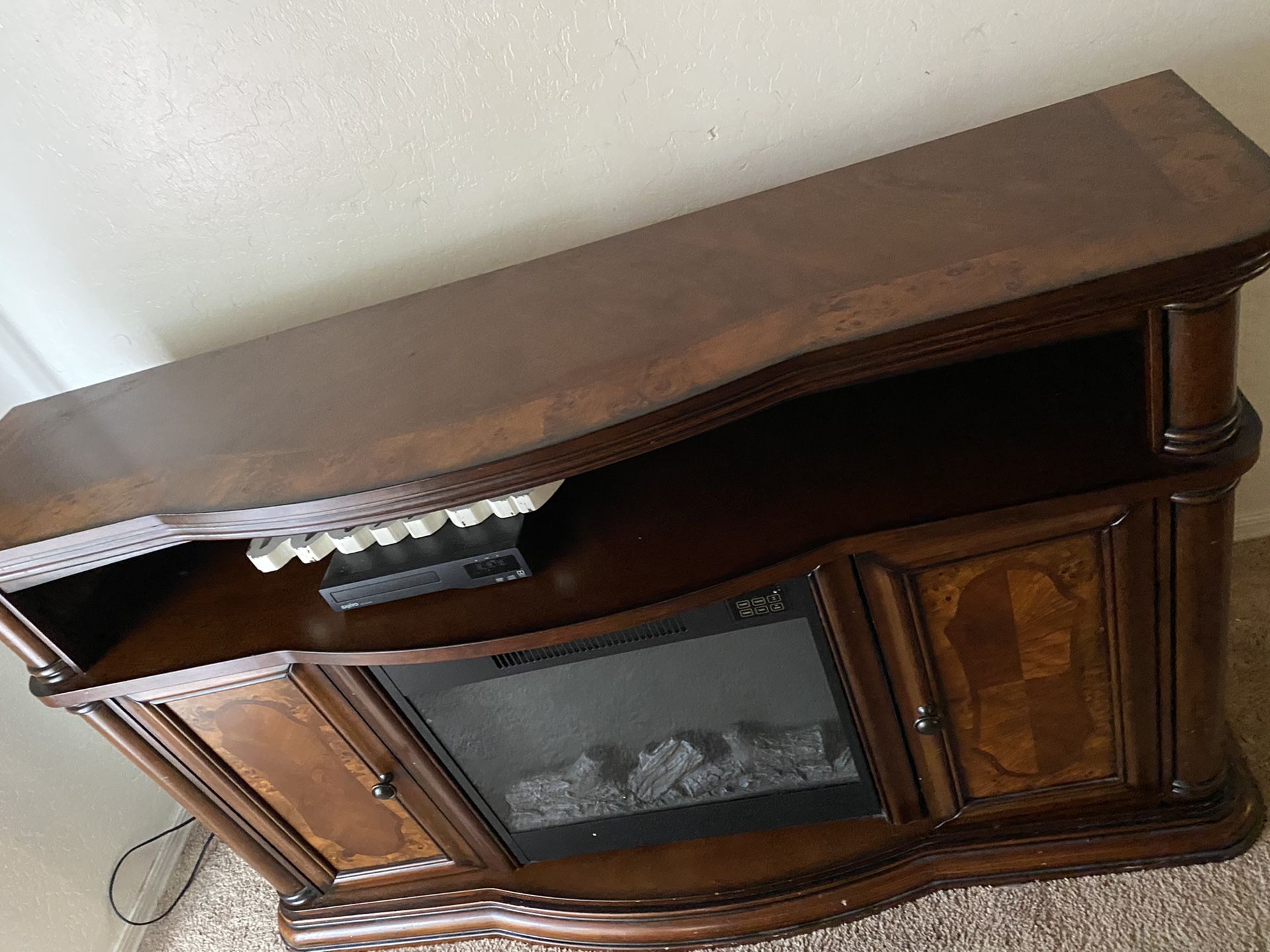 Fireplace tv stand for up 60 inch tv