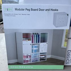 3 Piece Set Modular Panel Shelves, C Cube Insert & Pegboard 