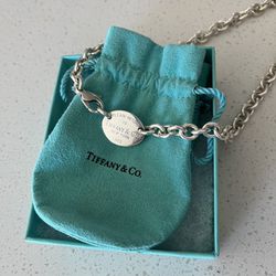Authentic Tiffany & Co. Oval Tag Necklace