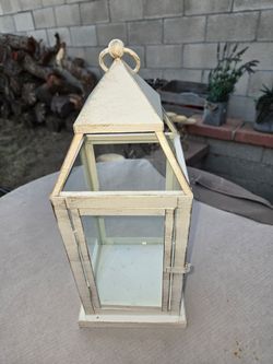 Decorative Metal and Glass Candle Lantern