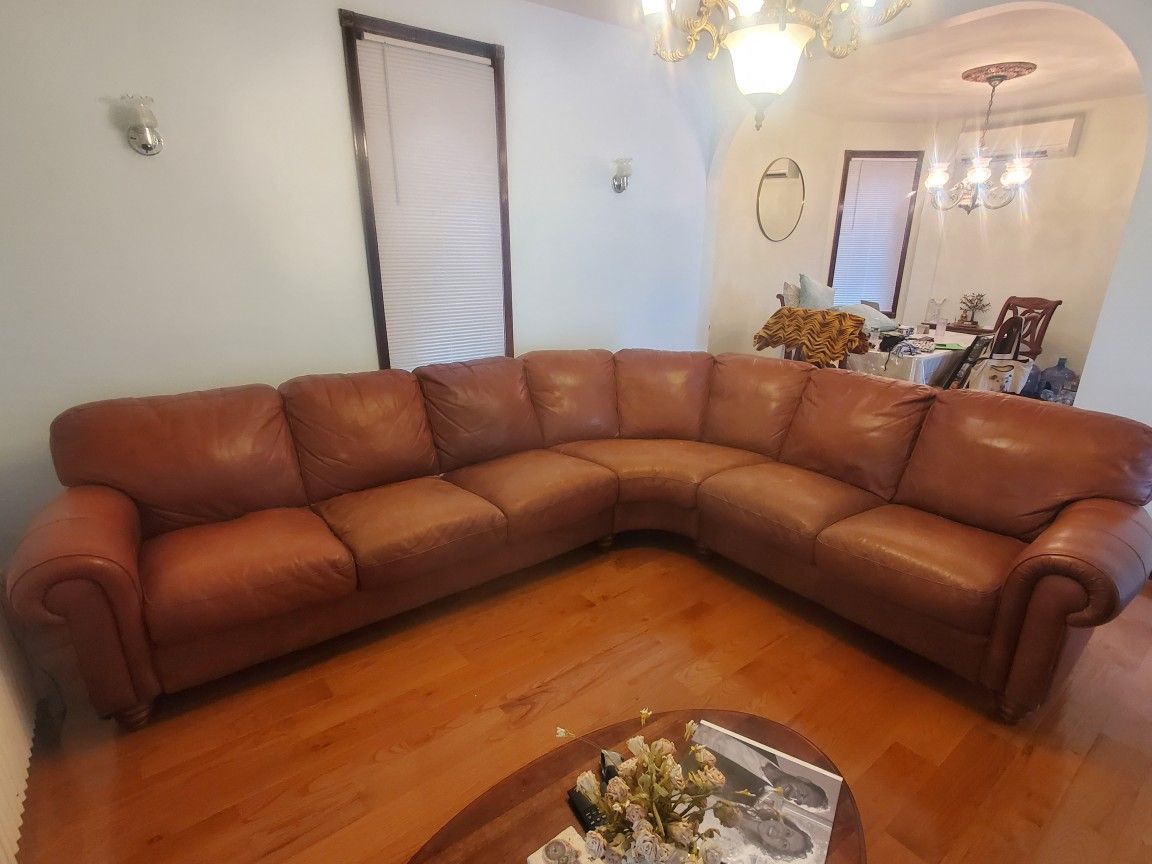 Genuine Leather Couch (Italian) for Sale in Queens, NY OfferUp
