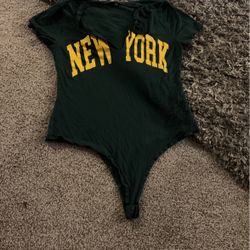 Green Capped Sleeve Bodysuit