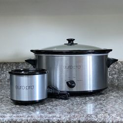 Euro Pro - 7 Qt Slow Cooker with Mini Cooker