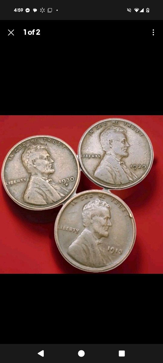 1930 D ,1913,1929 Lincoln Penny Wheat