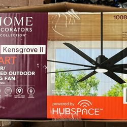 Ceiling Fan Black Matte 72" Indoor/Outdoor(100(contact info removed))